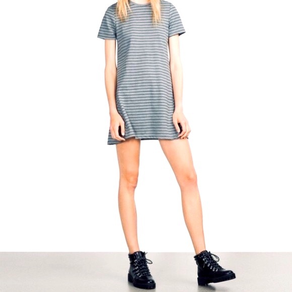 Zara Trafaluc Striped Shift Dress SZ M - Picture 4 of 7